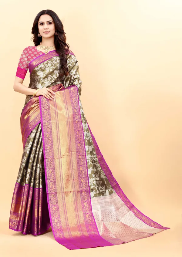Black_Amazing_Ethnic_Wear_Silk_Blended_Kanjivaram_Traditional_Saree