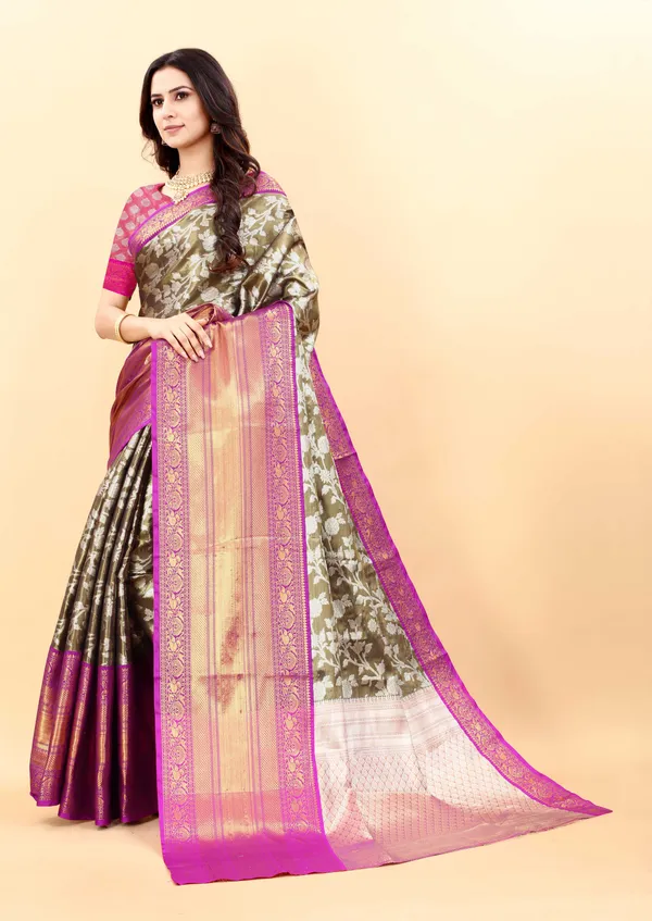 Black_Amazing_Ethnic_Wear_Silk_Blended_Kanjivaram_Traditional_Saree