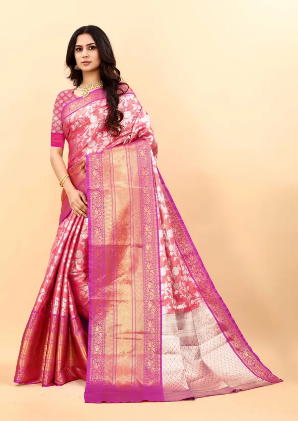 Pink_Amazing_Ethnic_Wear_Silk_Blended_Kanjivaram_Traditional_Saree