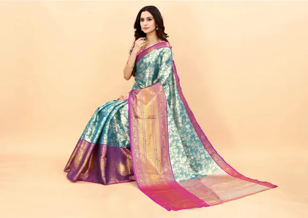 Sky_Blue_Amazing_Ethnic_Wear_Silk_Blended_Kanjivaram_Traditional_Saree