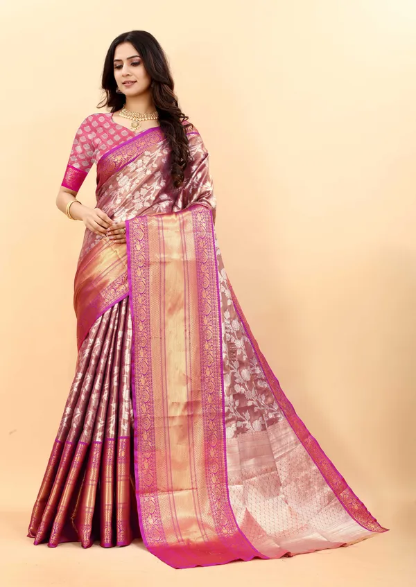 Wine_Amazing_Ethnic_Wear_Silk_Blended_Kanjivaram_Traditional_Saree