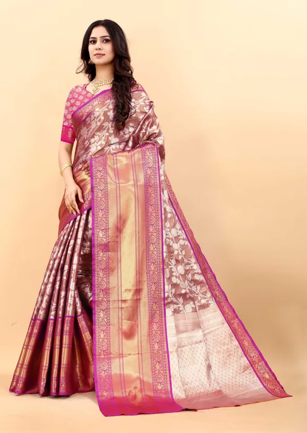 Wine_Amazing_Ethnic_Wear_Silk_Blended_Kanjivaram_Traditional_Saree
