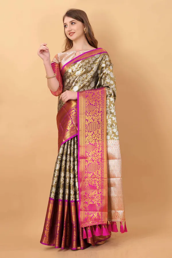 Black_Amazing_Ethnic_Wear_Silk_Blended_Kanjivaram_Traditional_Saree