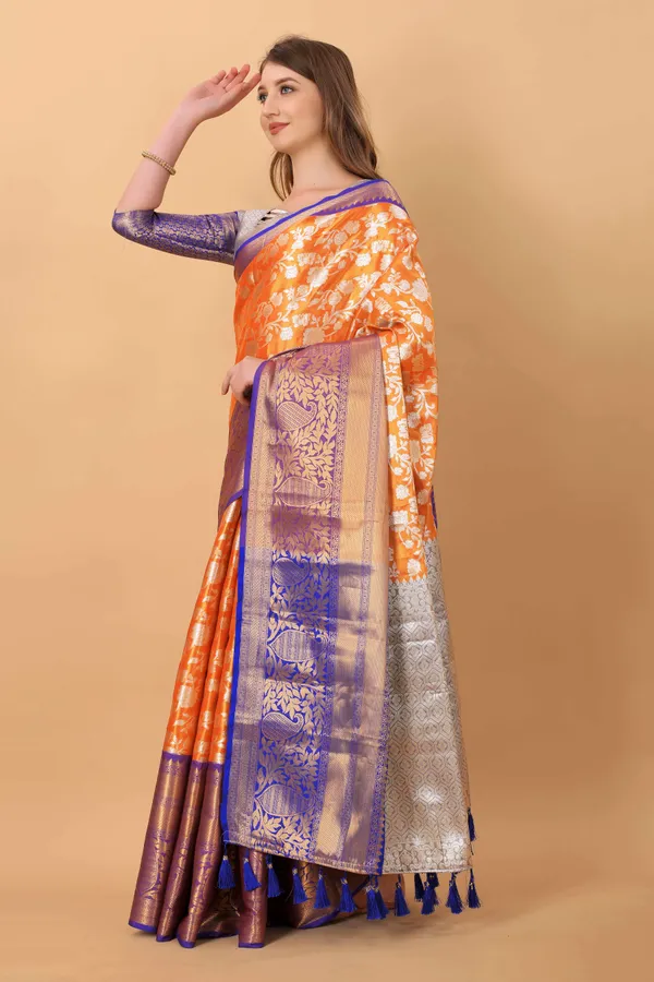 Orange_Amazing_Ethnic_Wear_Silk_Blended_Kanjivaram_Traditional_Saree