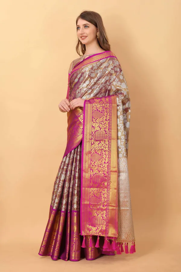 Wine_Amazing_Ethnic_Wear_Silk_Blended_Kanjivaram_Traditional_Saree