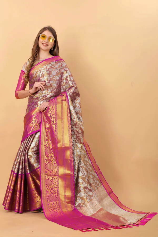 Wine_Amazing_Ethnic_Wear_Silk_Blended_Kanjivaram_Traditional_Saree