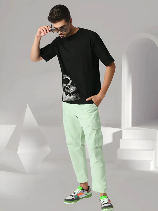 Men_Oversized_Front_Corner_Skull_Printed_Half_Sleeve_Pure_Cotton_T_Shirt