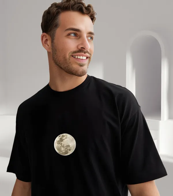Men_Oversized_fit_premium_look_Classy_Moon_printed_Tshirt