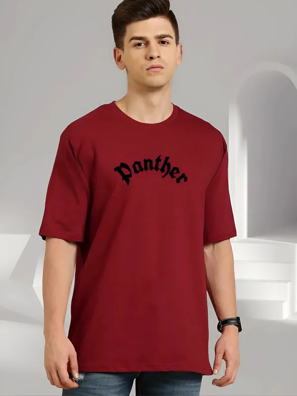 Black_Oversized_Printed_Half_Sleeve_Cotton_T-Shirt_For_Men