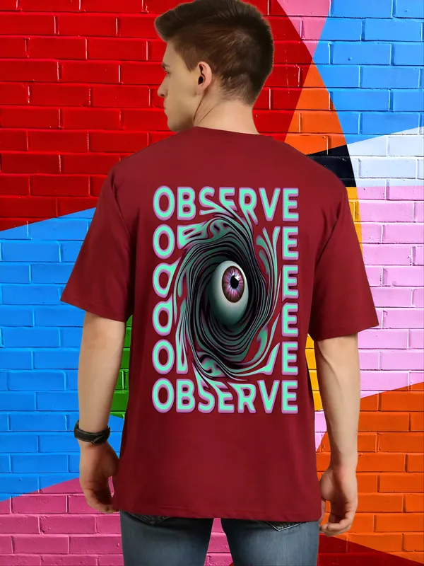 Maroon_Observe_Back_Printed_Oversized_Cotton_T-Shirt_For_Men