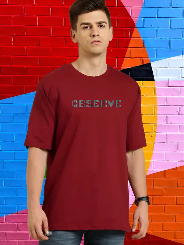 Maroon_Observe_Back_Printed_Oversized_Cotton_T-Shirt_For_Men