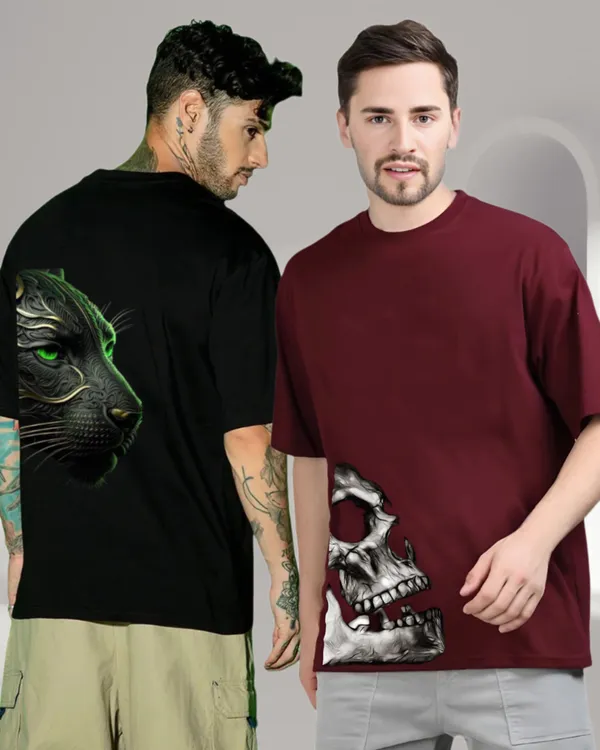 Pack_of_2__Men_Pure_Cotton__Gold_Finish__Oversized__Drop_Shoulder_Premium_T_shirt