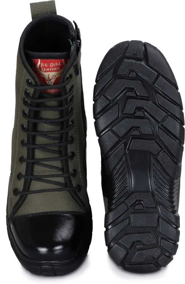 Green_Leather_Boots_For_Men