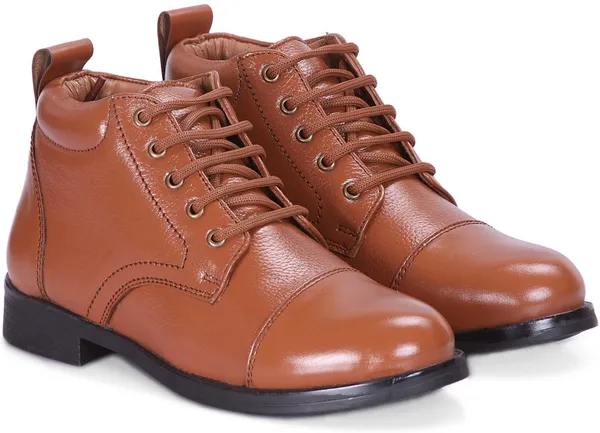 Tan_Genuine_Leather_Formal_Lace_Up_Shoes_For_Women