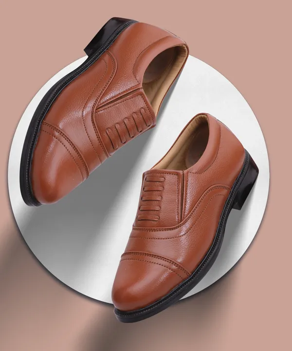 Tan_Genuine_Leather_Formal_Slip_On_Shoes_For_Men