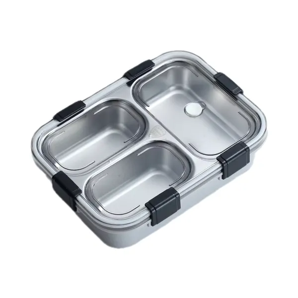 Grey_3-Compartment_Triple_Grid_Insulated_Steel_Lunch_Box_-_750_Ml