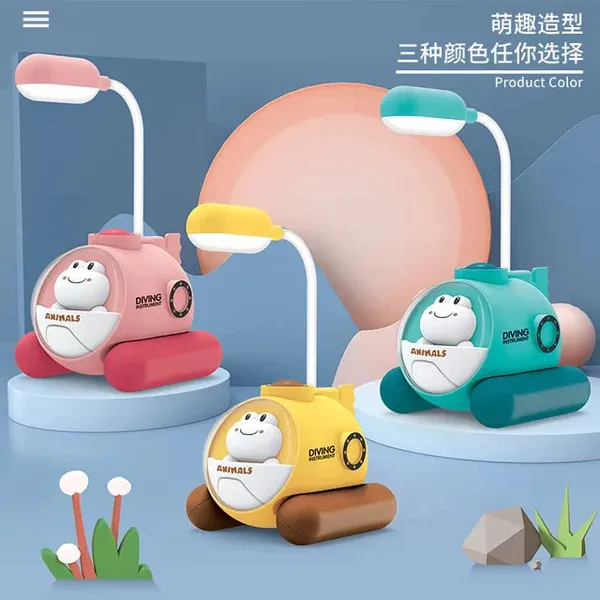 Yellow_Cartoon_Submarine_Led_Desk_Lamp_With_Color-Changing_Night_Light_(9.5D_X_10W_X_28.2H_Cm)