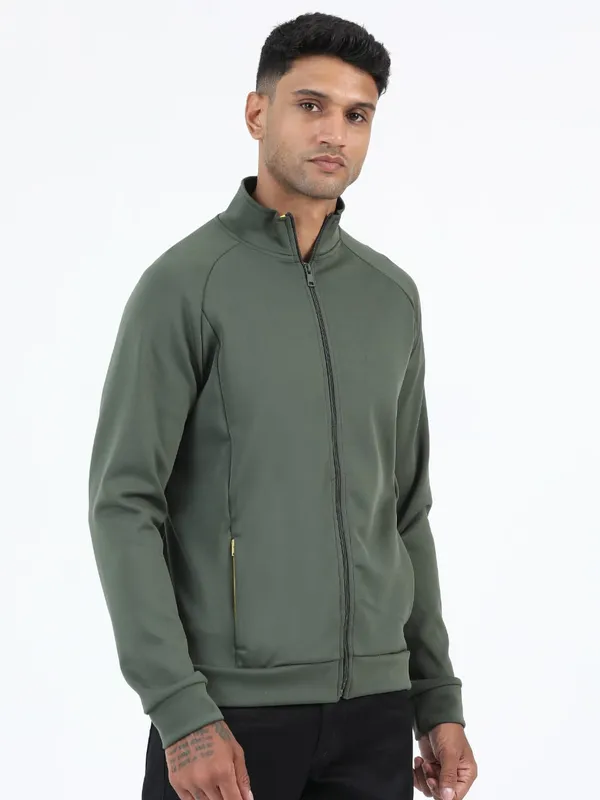 Olive_Green_Polyester_Zip-Up_Jacket_For_Men_|_Regular_Fit__With_Side_Pockets_|_Cruze_French_Poly_Blend_Theme