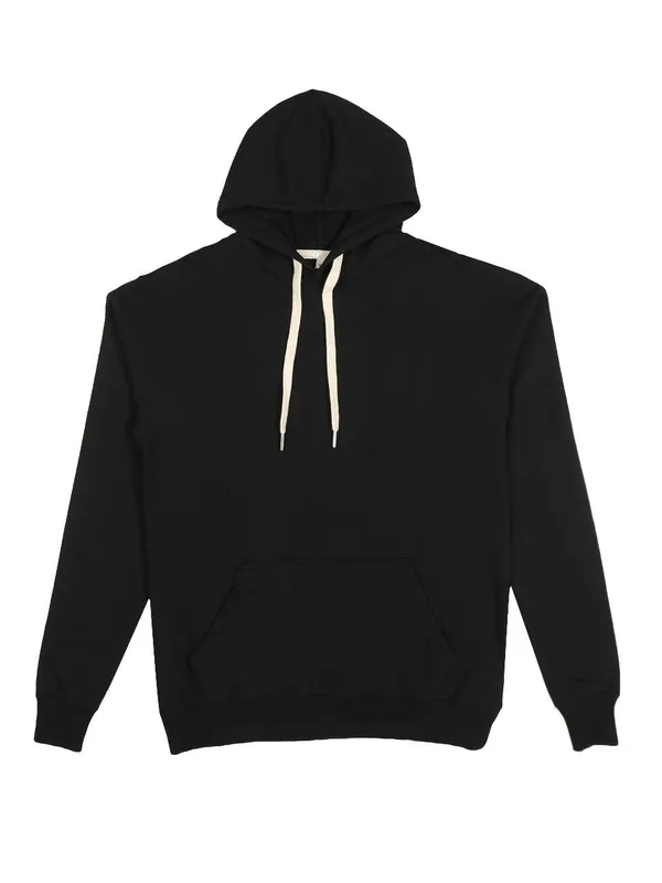 Classic_Black_Cotton_Fleece_Hoodie_Sweatshirt_For_Men