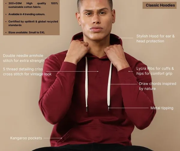 Maroon_Cotton_Fleece_Hoodie_Sweatshirt_For_Men