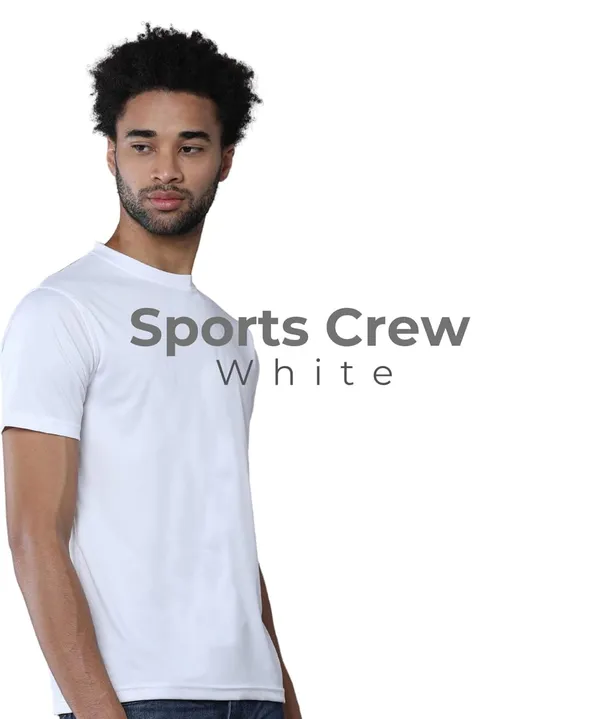White_Polyester_Dri_Fit_Half_Sleeve_Round_Neck_T_Shirt_-_Pack_Of_4_For_Men