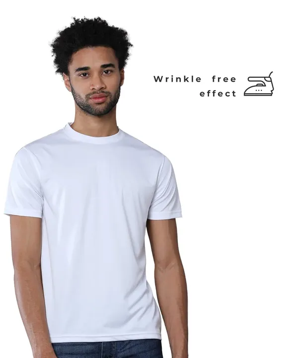 White_Polyester_Dri_Fit_Half_Sleeve_Round_Neck_T_Shirt_-_Pack_Of_4_For_Men