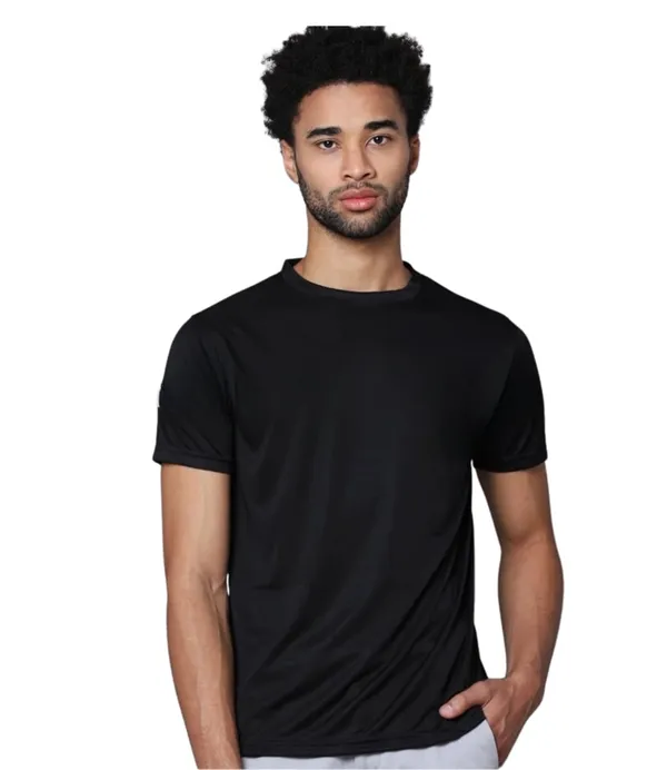 Classic_Black_Polyester_Dri_Fit_Round_Neck_Half_Sleeve_T_Shirt_For_Men
