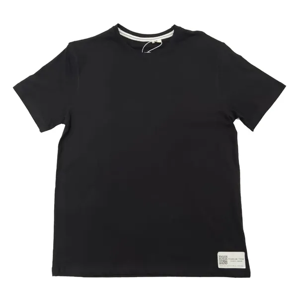 Classic_Black_Cotton_Blend_Solid_Round_Neck_Half_Sleeve_T-Shirt_For_Men