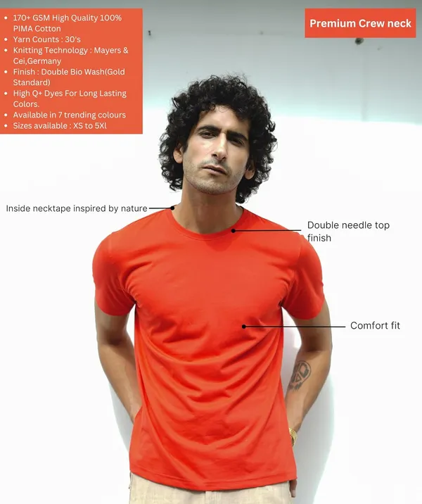 Red_Cotton_Blend_Solid_Round_Neck_Half_Sleeve_T-Shirt_For_Men