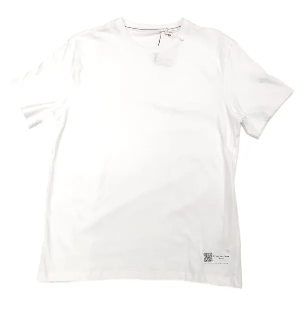 White_Cotton_Blend_Solid_Round_Neck_Half_Sleeve_T-Shirt_For_Men