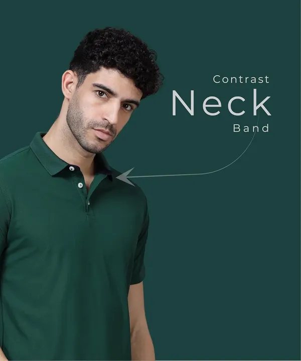 Bottle_Green_Poly_Cotton_Regular_Fit_Polo_T-Shirt_For_Men