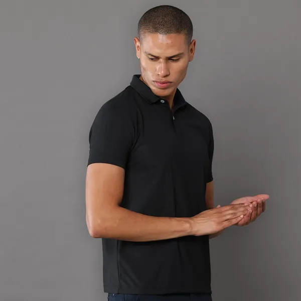 Classic_Black_Poly_Cotton_Regular_Fit_Polo_T-Shirt_For_Men