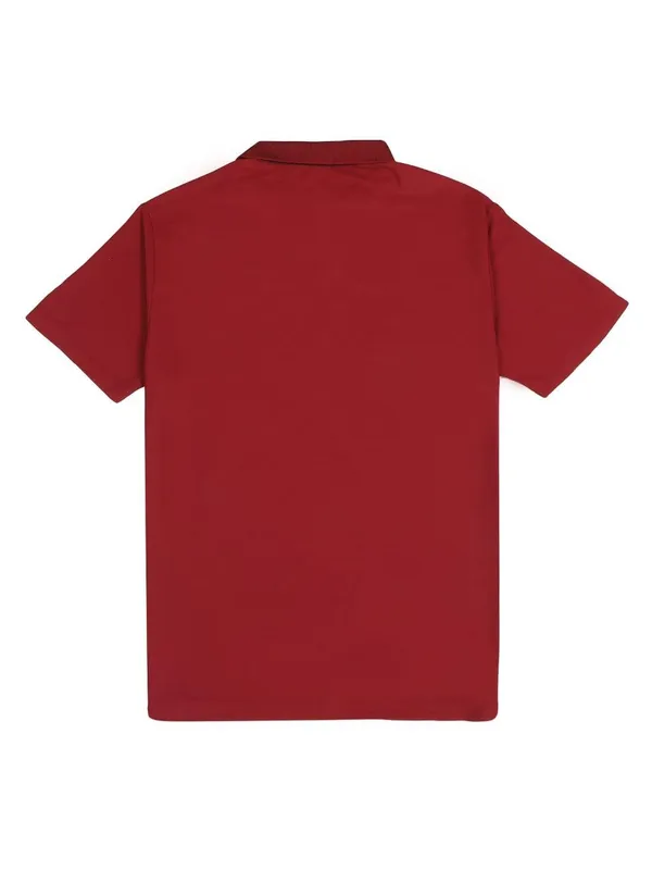 French_Wine_Poly_Cotton_Regular_Fit_Polo_T-Shirt_For_Men