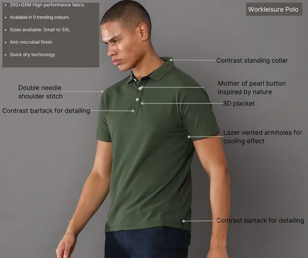 Olive_Green_Poly_Cotton_Regular_Fit_Polo_T-Shirt_For_Men