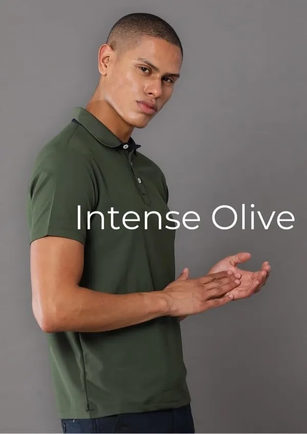Olive_Green_Poly_Cotton_Regular_Fit_Polo_T-Shirt_For_Men