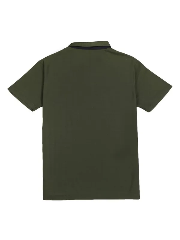 Olive_Green_Poly_Cotton_Regular_Fit_Polo_T-Shirt_For_Men
