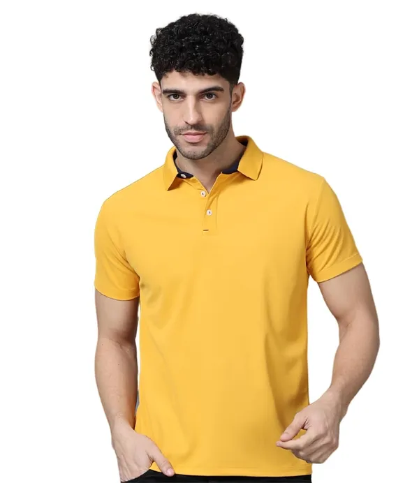 Mustard_Yellow_Poly_Cotton_Regular_Fit_Polo_T-Shirt_For_Men