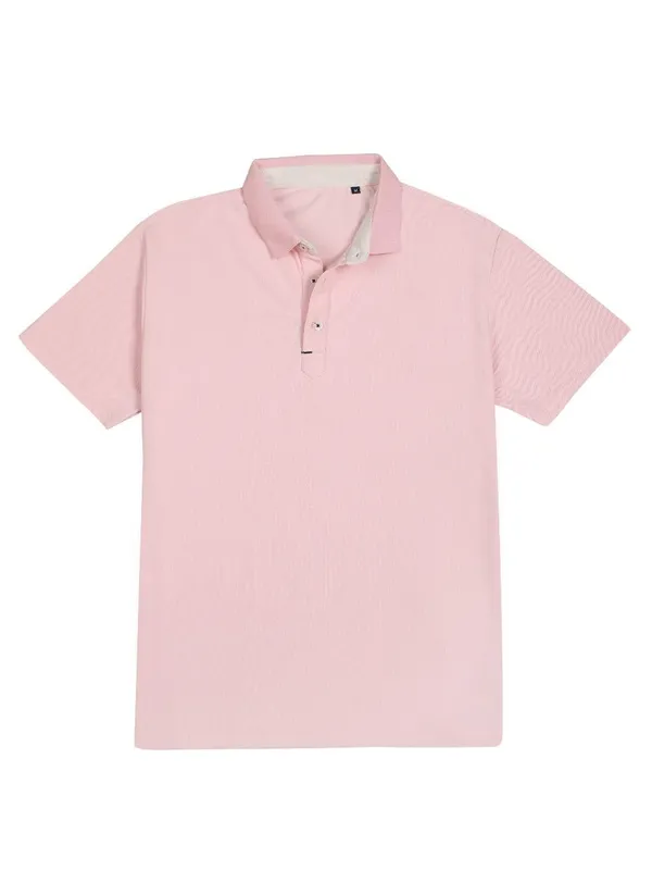Soft_Pink_Poly_Cotton_Regular_Fit_Polo_T-Shirt_For_Men