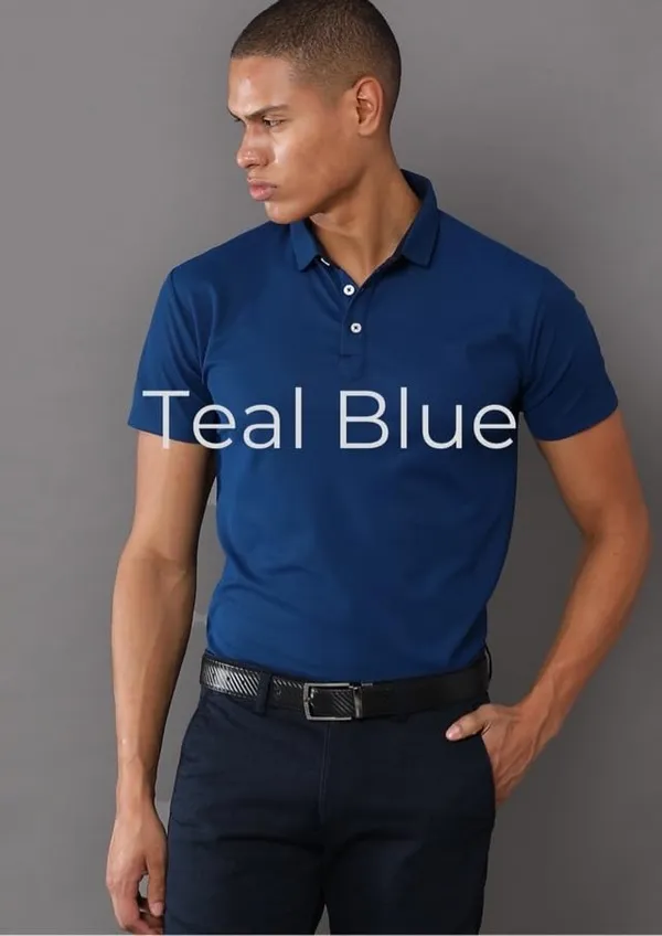 Teal_Blue_Poly_Cotton_Regular_Fit_Polo_T-Shirt_For_Men