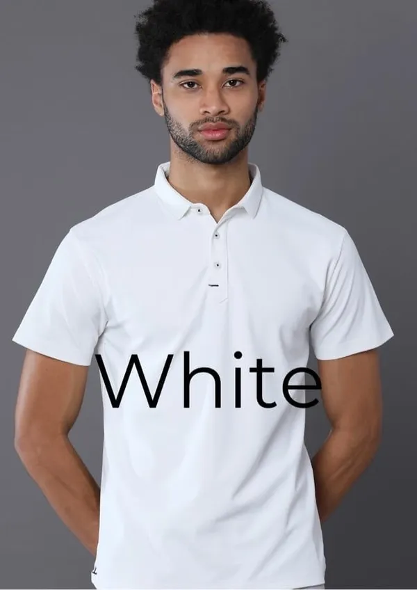 White_Poly_Cotton_Regular_Fit_Polo_T-Shirt_For_Men