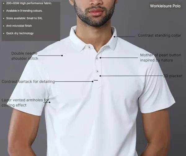White_Poly_Cotton_Regular_Fit_Polo_T-Shirt_For_Men