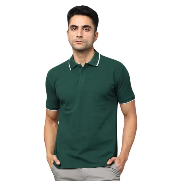 Bottle_Green_Regular_Fit_Polo_T_Shirt_For_Men