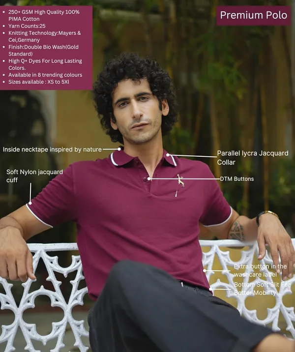French_Wine_Regular_Fit_Polo_T_Shirt_For_Men