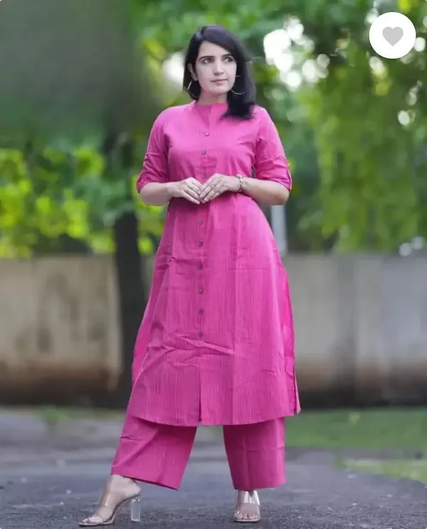 Pink_Cotton_And_Rayon_Straight_Kurta_With_Palazzo_Set_For_Women