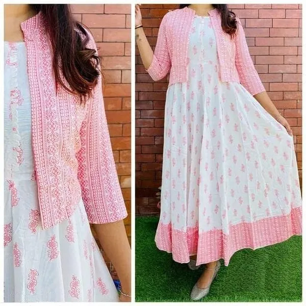Pink_Viscose_And_Rayon_Printed_Anarkali_Kurta_For_Women