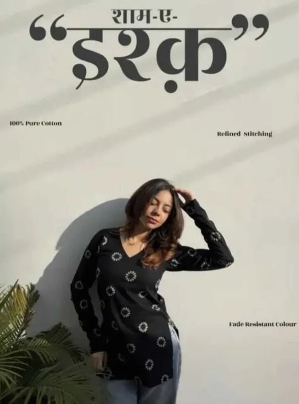 Black_Viscose_And_Rayon_Printed_Tunic_Kurta_For_Women