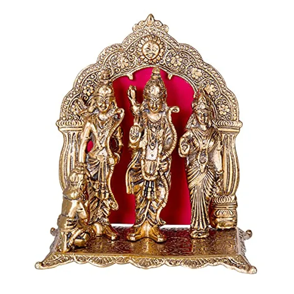 INTERNATIONAL_GIFT®_Copper_Plated_Ram_Darbar_God_Idol_Statue_Oxidized_Finish_with_2_Piece_Designer_Diya_with_Beautiful_Velvet_Box_Packing_and_with_Carry_Bag_(24H_x_21W_x_11L_Centimeters)