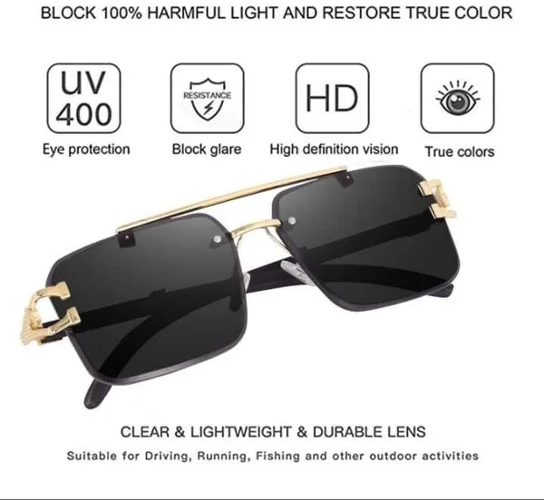 Golden_Metal_RimLess_Rectangular_Sunglasses_For_Men_&_Women