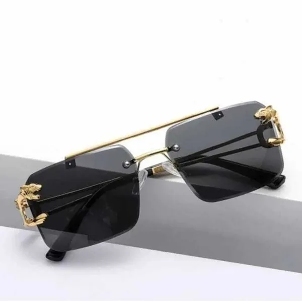 Golden_Metal_RimLess_Rectangular_Sunglasses_For_Men_&_Women