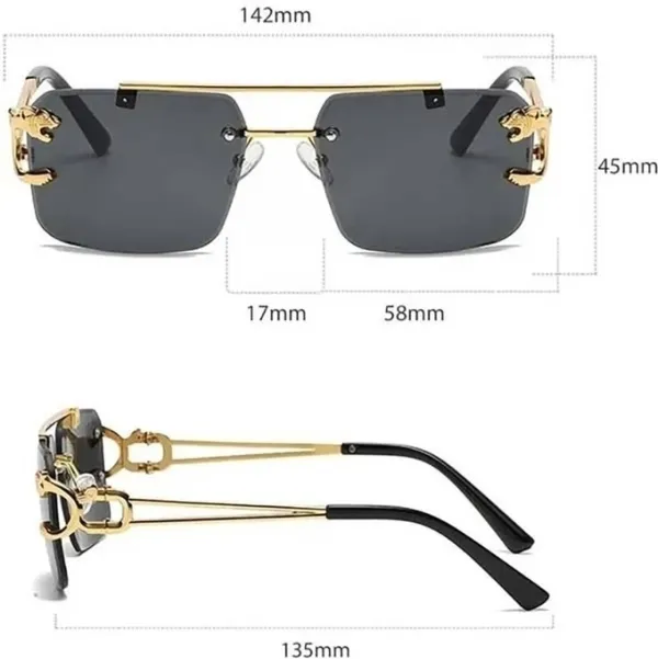 Golden_Metal_RimLess_Rectangular_Sunglasses_For_Men_&_Women
